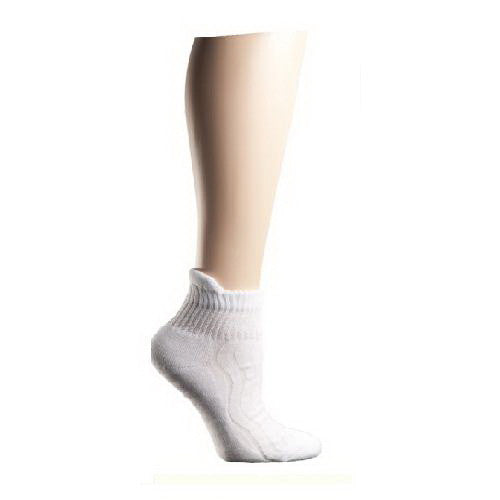 Md Diabetic Seamless Toe White Ankle Socks, Medium, Unisex - 1 Pr